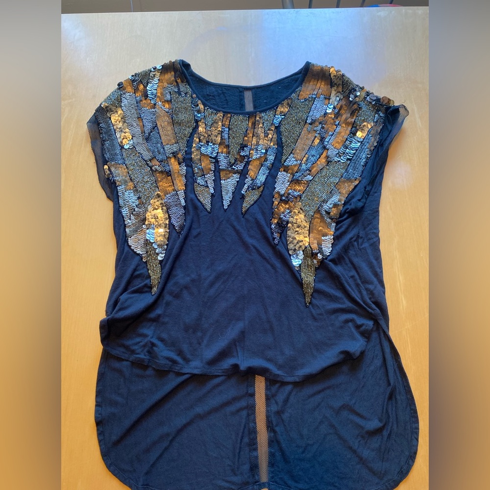 Seventy Two Changes Black Sequin Embellished Blouse